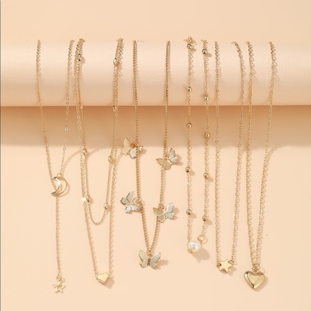 6pcs Star Charm Necklace